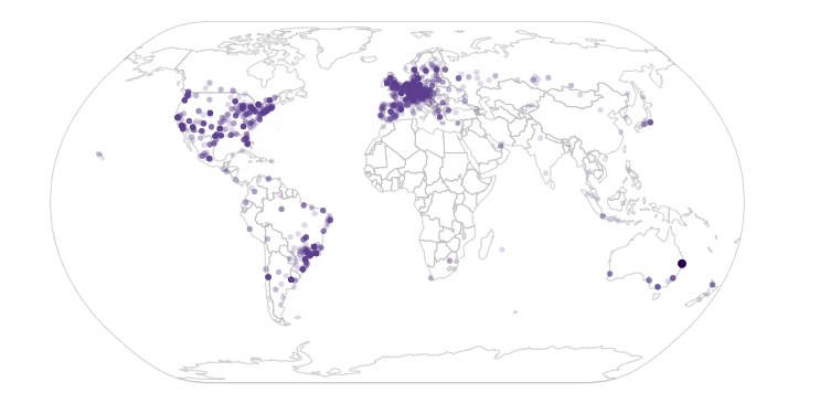 🤘 Turnê de despedida do Sepultura (<a href="/sepulturacombr/">SEPULTURA</a>) marca o fim da banda brasileira de maior carreira internacional.

Levantamento do <a href="/DeltaFolha/">DeltaFolha</a> mostra que o grupo formado em Belo Horizonte já se apresentou em ao menos 76 países além do Brasil e 803 cidades estrangeiras: