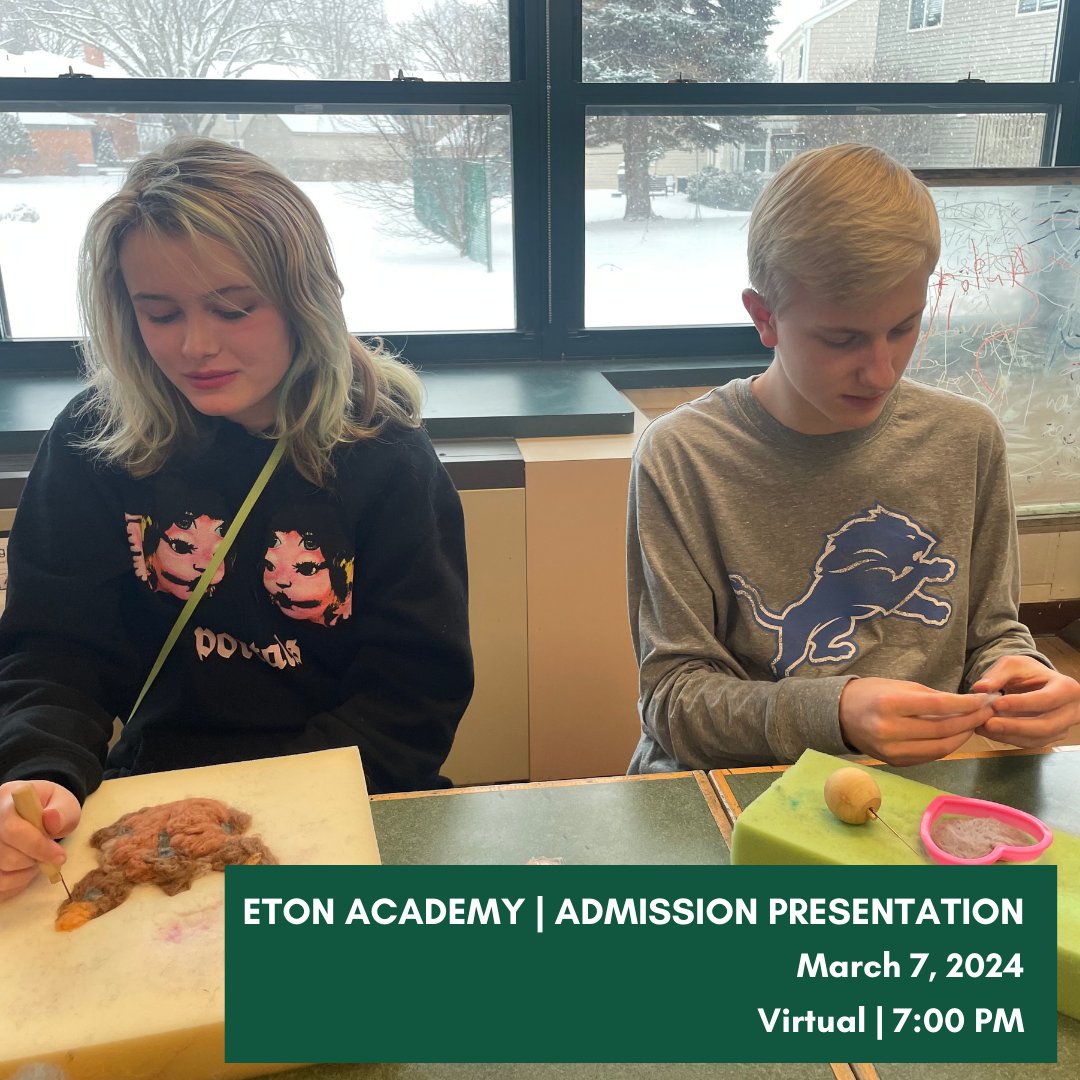 TheEtonAcademy's tweet image. Join us for a virtual admission presentation on Thursday. Visit etonacademy.org/openhouse to sign up today!
.
.
.
#EtonAcademy #EtonApproach #IndividualizedLearning