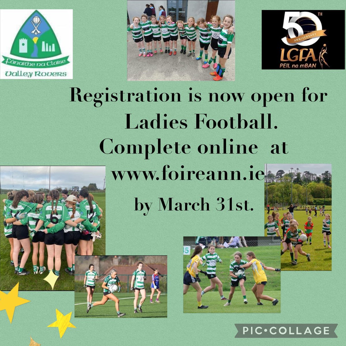 Valley Rovers Ladies Football Club registration for 2024 Registration deadline is 31st March. foireann.ie @westcorkladies @CorkLGFA