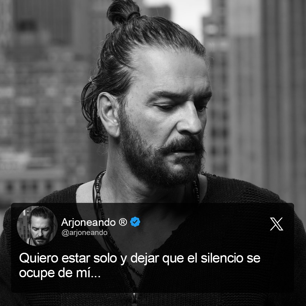Quiero estar solo y dejar que el silencio se ocupe de mí 🎶