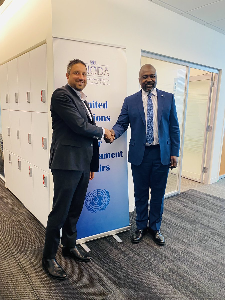 📍New York @UN_Disarmament Director @AdedejiEbo met with @AusAmbCyberTech to discuss priorities for this week’s #OEWG and the importance of multilateralism in ICT security.