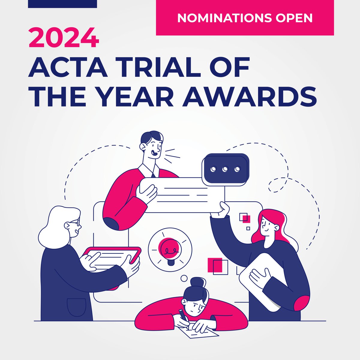 There's still time for you to nominate for the 2024 #ACTATrialOfTheYear Awards. 𝐍𝐨𝐦𝐢𝐧𝐚𝐭𝐢𝐨𝐧𝐬 𝐜𝐥𝐨𝐬𝐞 𝐨𝐧 𝐅𝐫𝐢𝐝𝐚𝐲, 𝟐𝟗 𝐌𝐚𝐫𝐜𝐡 𝟐𝟎𝟐𝟒. To nominate and learn more, visit the ACTA website: bit.ly/TOTY-Awards