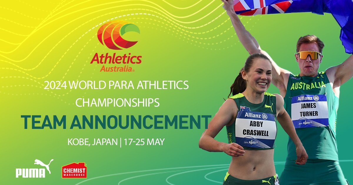 AustralianAths's tweet photo. As the Paris Paralympics draw near, a group of 20 Australian para athletes are gearing up for their final international comp before the big dance, with the  World @ParaAthletics Championships in Kobe from 17-25 May.

https://t.co/qiYjYonJMu  

#ThisIsAthletics @AUSParalympics https://t.co/O2IwiAW5ju