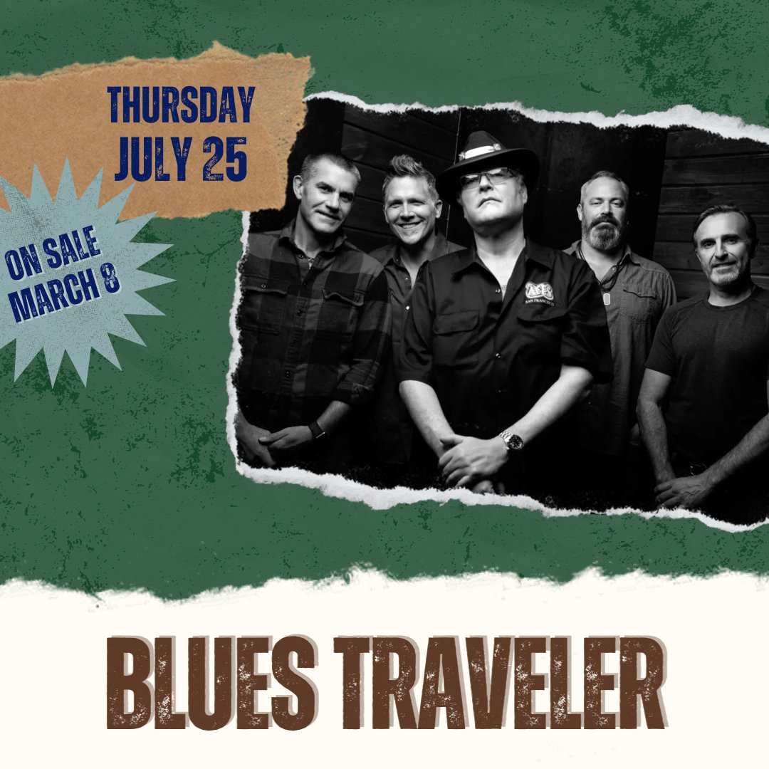 @blues_traveler brings their iconic 90’s rock hits to the Festival at Sandpoint on Thursday, July 25, 2024. Tickets go on sale Friday, March 8 at 7 AM at etix.com/ticket/v/24007…