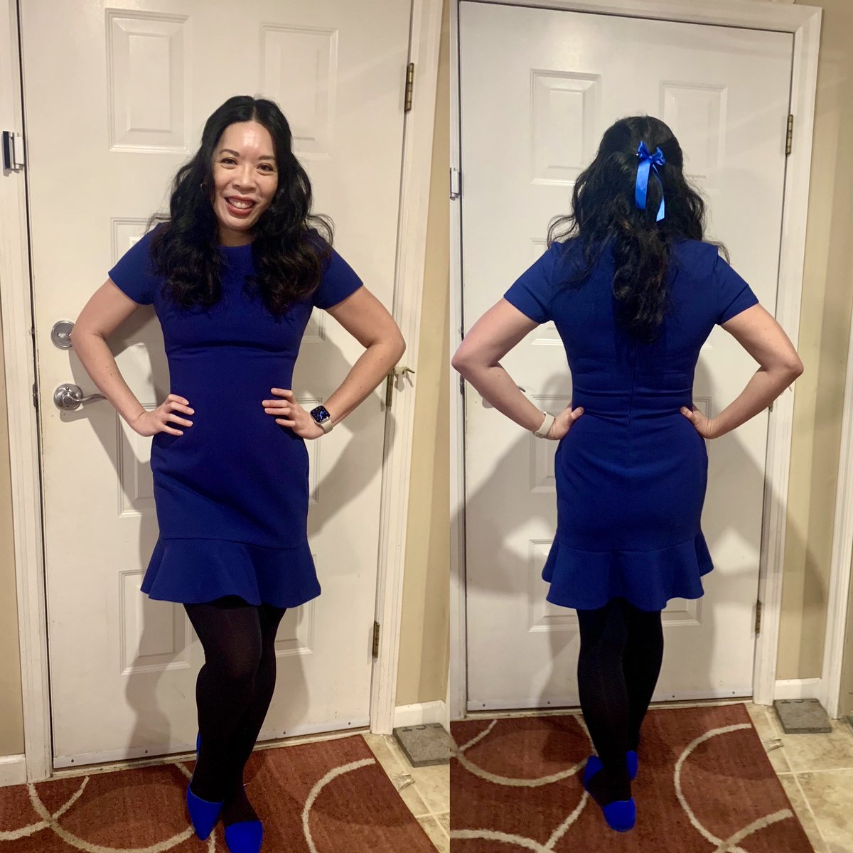 Keeping it going with #DressInBlue head-to-toe and front-to-back. With March being #ColorectalCancerAwarenessMonth and the month I was diagnosed, it’s always a poignant and reflective time 💙