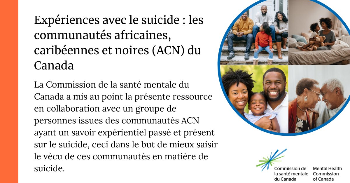 La Semaine de la santé mentale des Noirs est une initiative visant à souligner, à favoriser et à améliorer la santé mentale de l’ensemble de la communauté noire. Elevons nos voix pour la santé mentale et le bien-être des personnes de la communauté noire. bit.ly/3IlfTNh