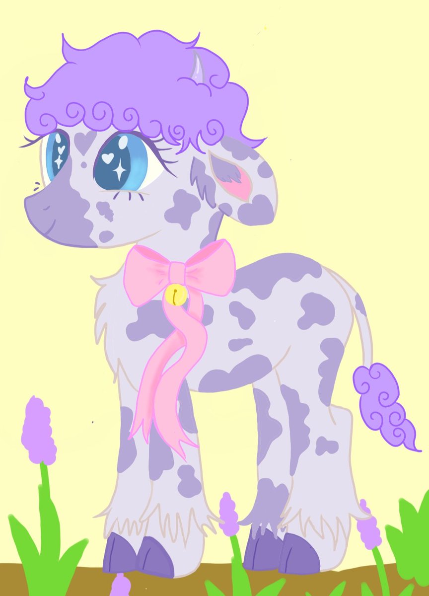 My cow oc Lavender Dreams. 💜💜💜
#mlp
#mlpoc
#mlpart
#mylittlepony
#art
#artist 
#commissions