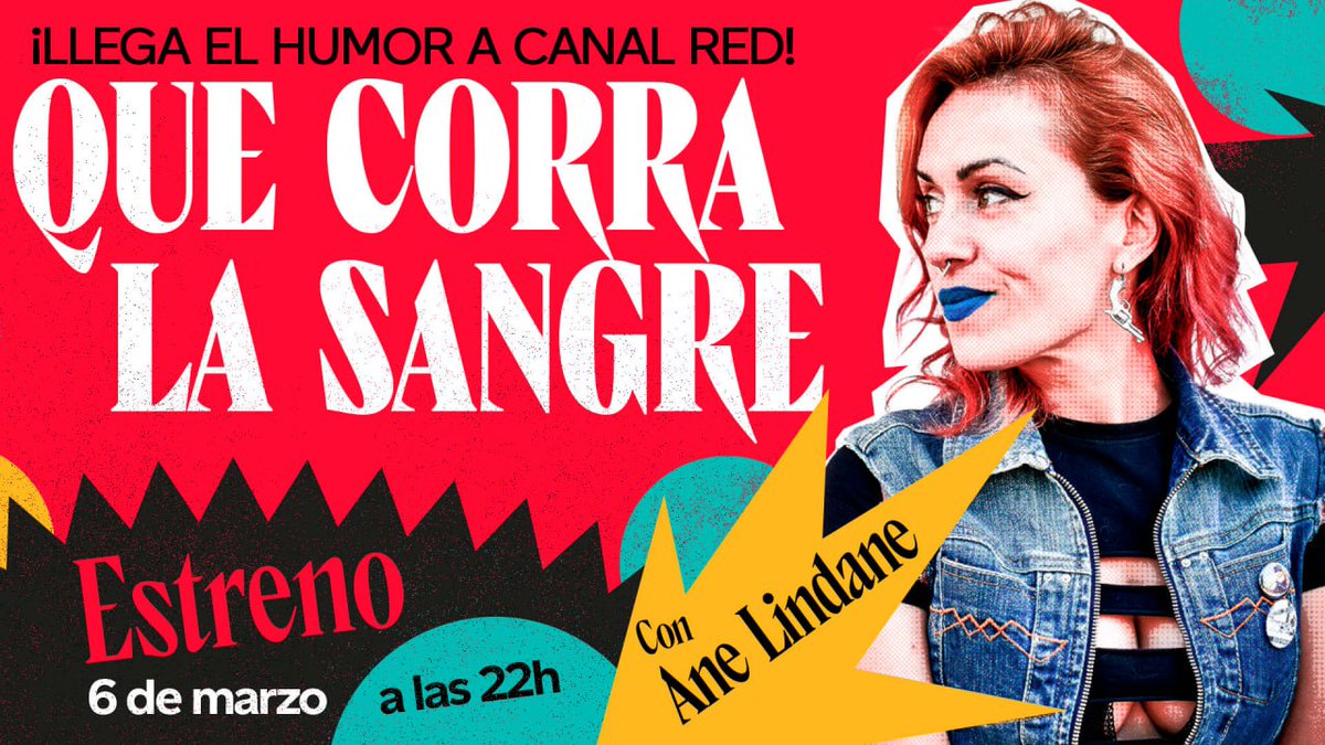 Llega el humor a @CanalRed_TV el día 6 de Marzo a las 22h con @AneLindane