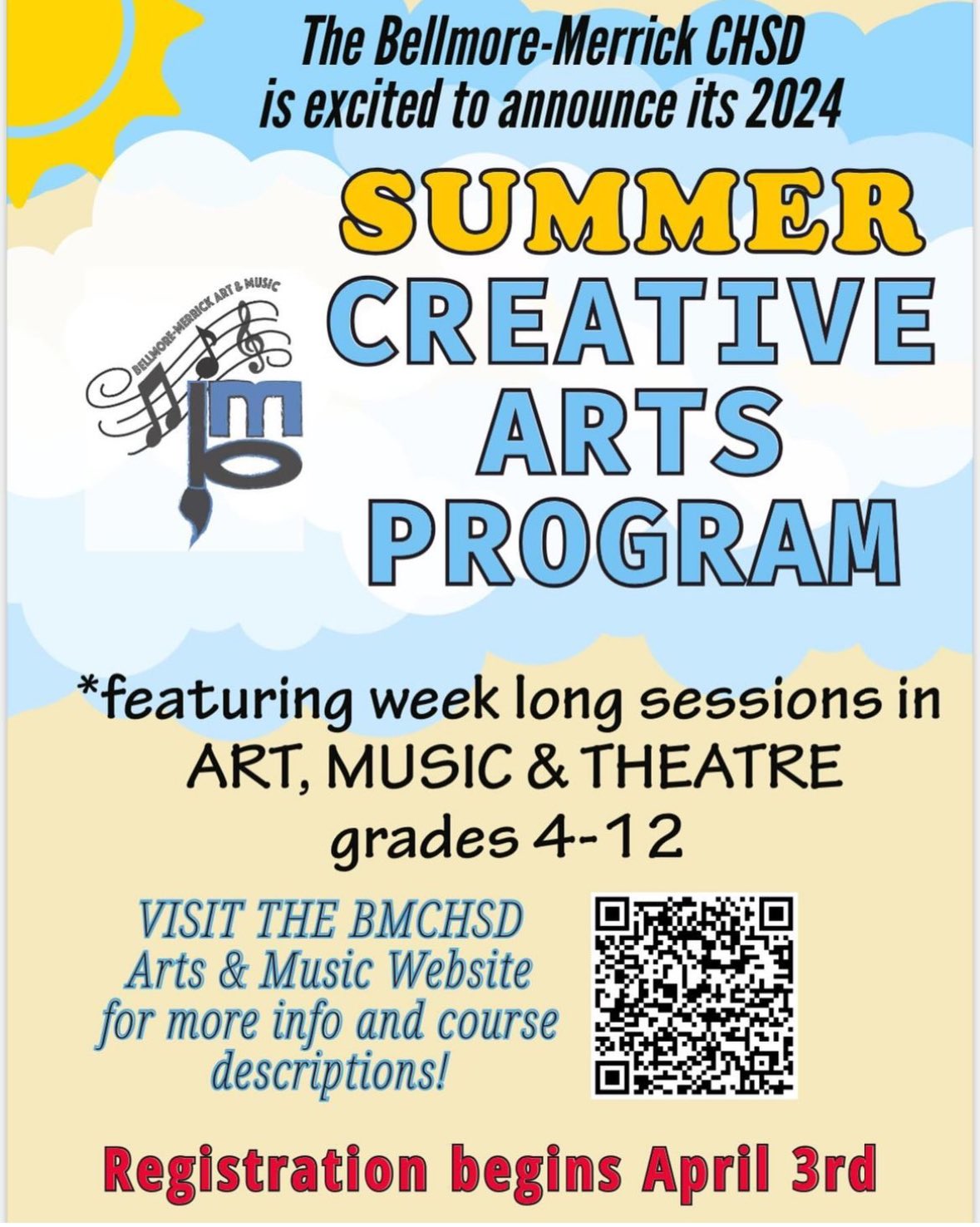 BellmoreMerrickCHSD on X: 2024 Summer Creative Arts Program
