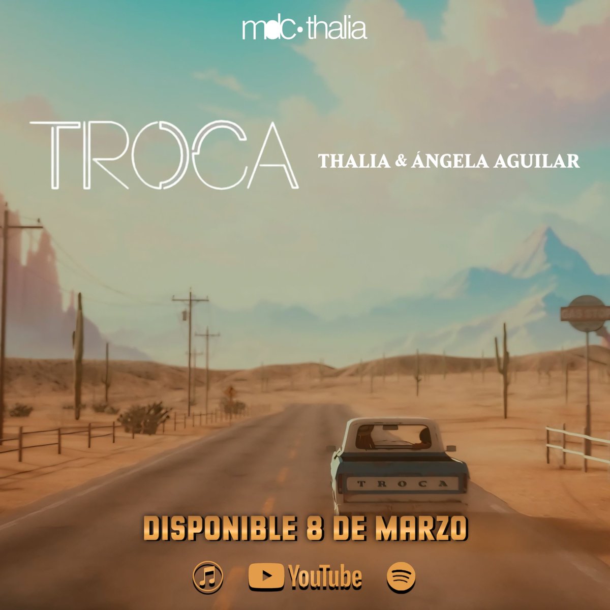 MDCColombia's tweet image. TROCA DISPONIBLE 8 DE MARZO

🛻 TROCA 🛻 El nuevo sencillo de @thalia ft @AngelaAguilar__ estará disponible el día 8 de marzo!!!

Activa el recordatorio en thalia.com 

#Thalia #MDCThalia #Troca #AngelaAguilar #AMuchaHonra