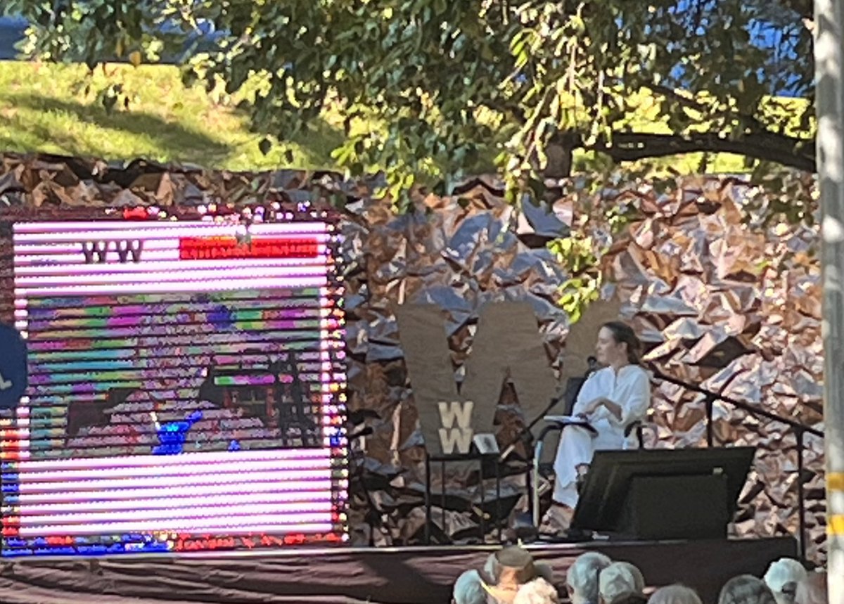 A knife sharpener for the blade of capitalism is Ted Chiangs definition of #AI - if ‘making lives better’ means increasing shareholder profit, not human flourishing as it’s currently applied #AdlWW @adelwritersweek