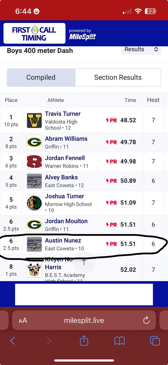 Austin Nunez (@nunez_austin3) on Twitter photo In this past track meet I PR’D with 51.51 in the 400m dash 🔥 #Sophmore #beginning <a href="/RecruitGeorgia/">Recruit Georgia</a> In this past track meet I PR’D with 51.51 in the 400m dash 🔥 #Sophmore #beginning <a href="/RecruitGeorgia/">Recruit Georgia</a>