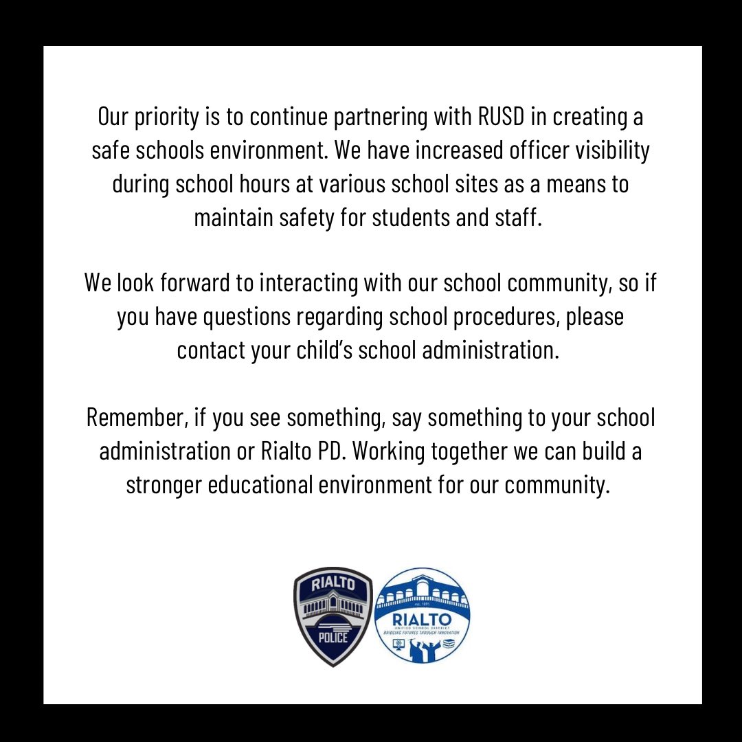 Community Advisory: Criminal Threats to Schools