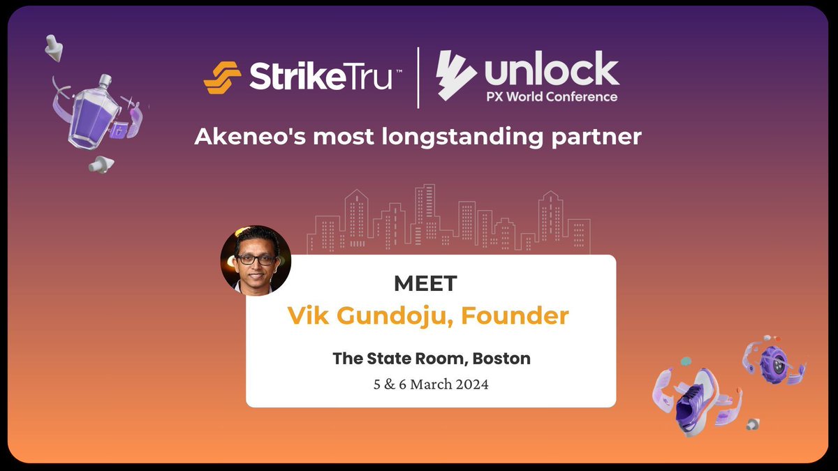 StrikeTru's tweet photo. We will be at Akeneo Unlock in Boston tomorrow &amp; the day after! Looking forward to meeting our partners and clients! 

#AkeneoUnlock #Solutionpartner #PXM #PIM #Ecommerce #DigitalTransformation https://t.co/7KxZvhWPl7