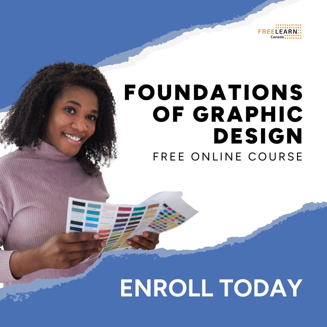 FreeLearnCanada's tweet image. Unleash your creativity with our brand-new course, Foundations of Graphic Design! Elevate your design game today. 

Enroll now!
freelearn.ca/product/freele…