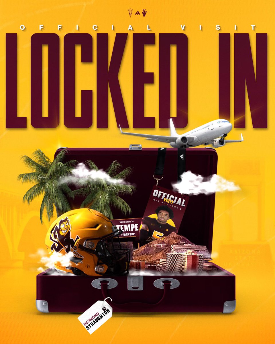 Super excited and blessed to be taking an Official visit to Arizona State University, May 31st🔥 @CoachSnowden @CoachMohns @ballcoachLee @BWardDCoord #forksup