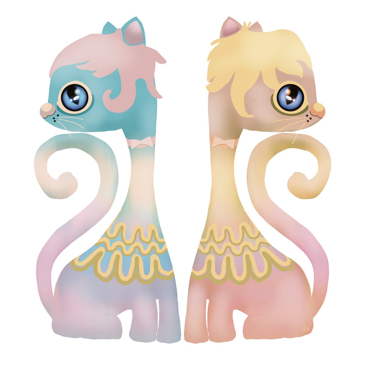 My new painting Vintage Kittens in soft pastels, prints coming karin.redbubble.com #vintagekittens #kitsch #kitschkittens #kitschcats #vintagecats #RBandME #redbubbleartists #bluekitten #pinkkitten #kittenprints #cutekittens #nursery #nurserydecor #cattshirts #catstickers