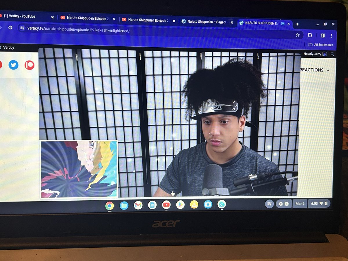 FJerry20's tweet photo. An awesome way to spend a Monday night watching some Naruto Shippuden synced up to some episode reactions/commentary by @verticyreacts @Verticy and eating some pizza for dinner https://t.co/SVDj4c8dX1