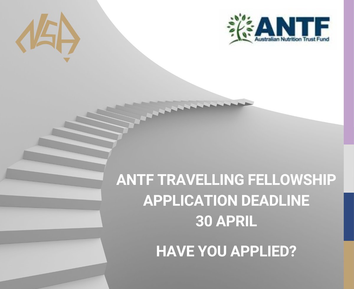 📣NSA Member Exclusive!

ANTF Travelling Fellowship grants applications for round 1 close April 30, for travel commencing June. 

Don't miss out on this opportunity! 
ow.ly/2NjT50QKzbs