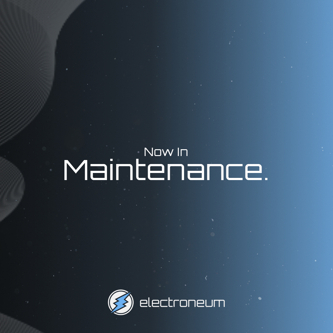 The ETN-Network is now in #maintenance. The ETN App, ETN Online Wallet and  my.electroneum will be down during this period. Thank you for your  continued support.