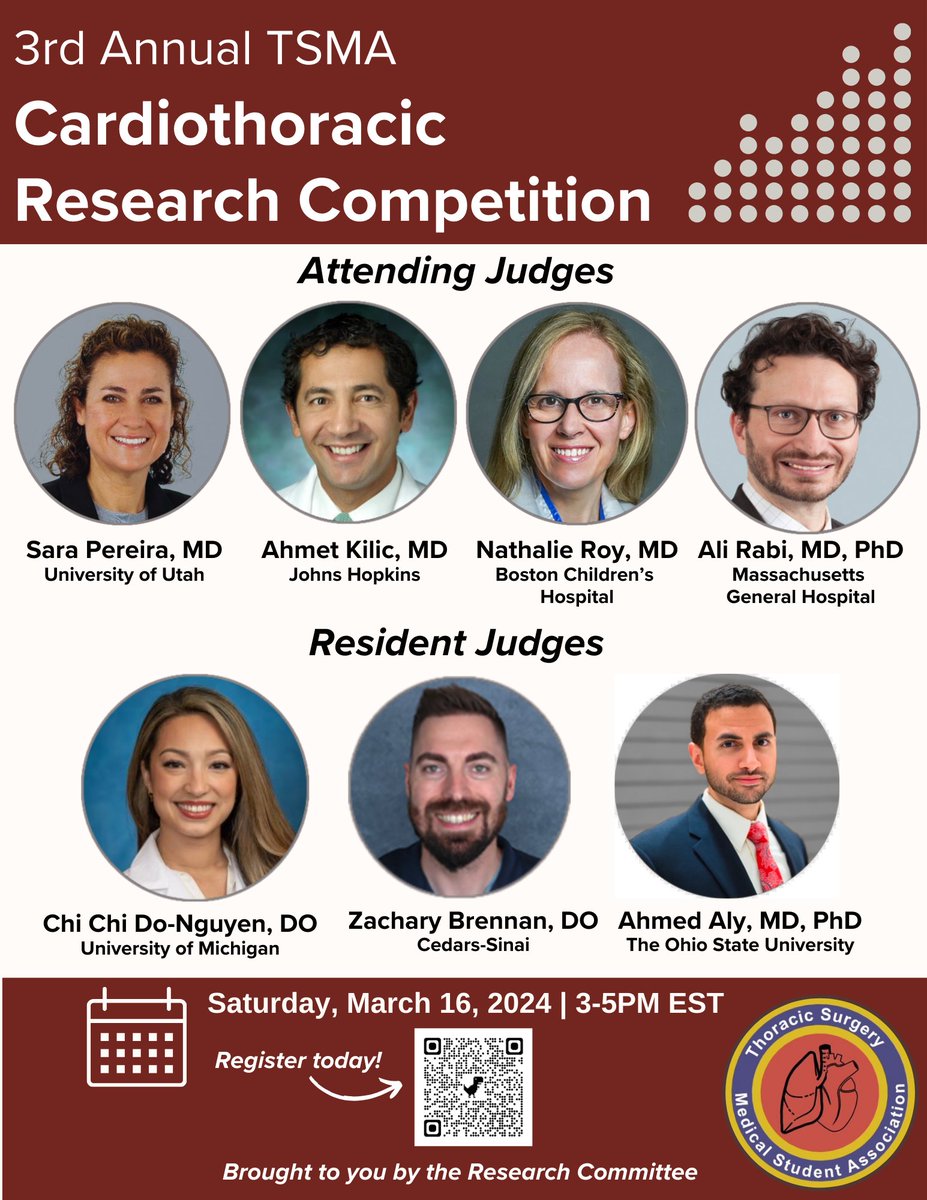 MARK YOUR CALENDARS! 3rd TSMA Research Competition will take place SATURDAY, MARCH 16 at 12 PM PST/3 PM EST with an ALL-STAR judging panel and several amazing student presentations. You don’t want to miss it! tinyurl.com/44m8ukhp