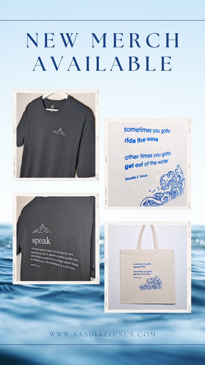 My merch shop is now LIVE! Grab yours today at saadiazyunus.com/shop