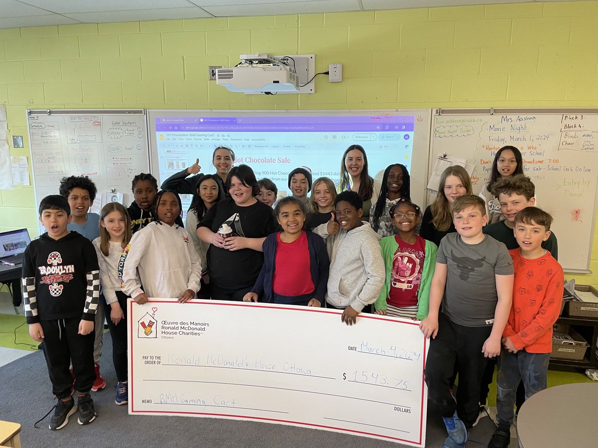 Congratulations to ⁦@MmeBabineau⁩ and her ⁦students ⁦@RedeemerOCSB⁩ for raising $1543.75 for the ⁦⁦@rmhcottawa⁩ . We are so proud of you🎉!! #ocsbBeCommunity ⁦@ocsbSEP⁩ ⁦@KimLacelle2⁩ ⁦@RichardWOttawa⁩