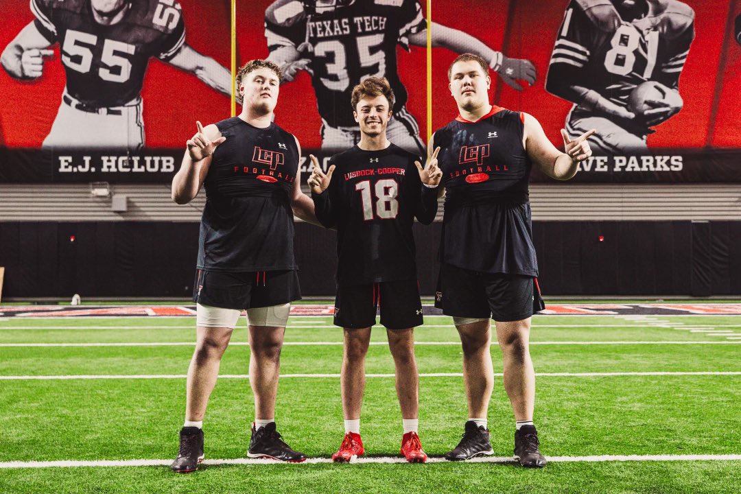 From Woodrow Road to University Ave! Proud of these 3 that stayed home to play ball! #wreckem @cooperlafebre3 @carr_kaden @HendrixHolton @JoeyMcGuireTTU