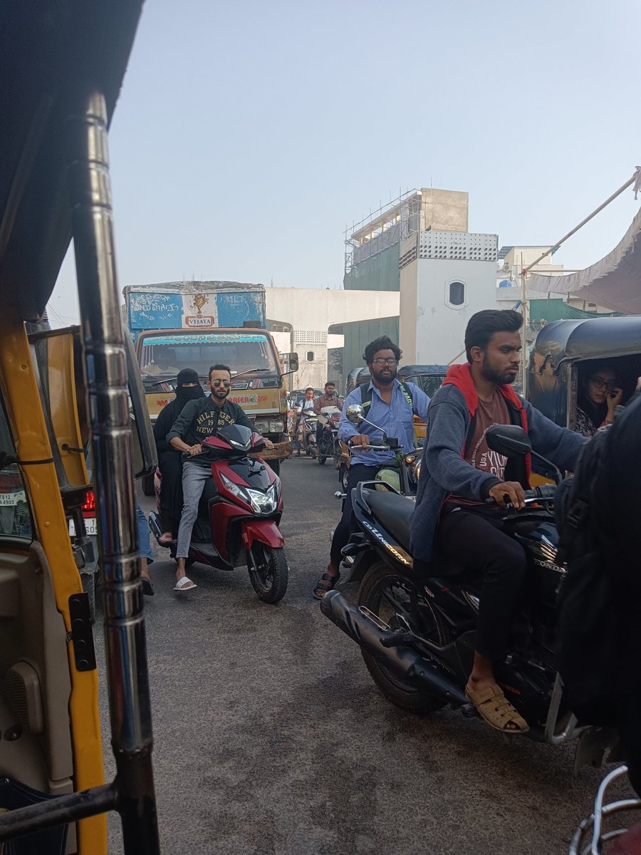 sreeramreddym75's tweet image. Exams time traffic halt creates tension