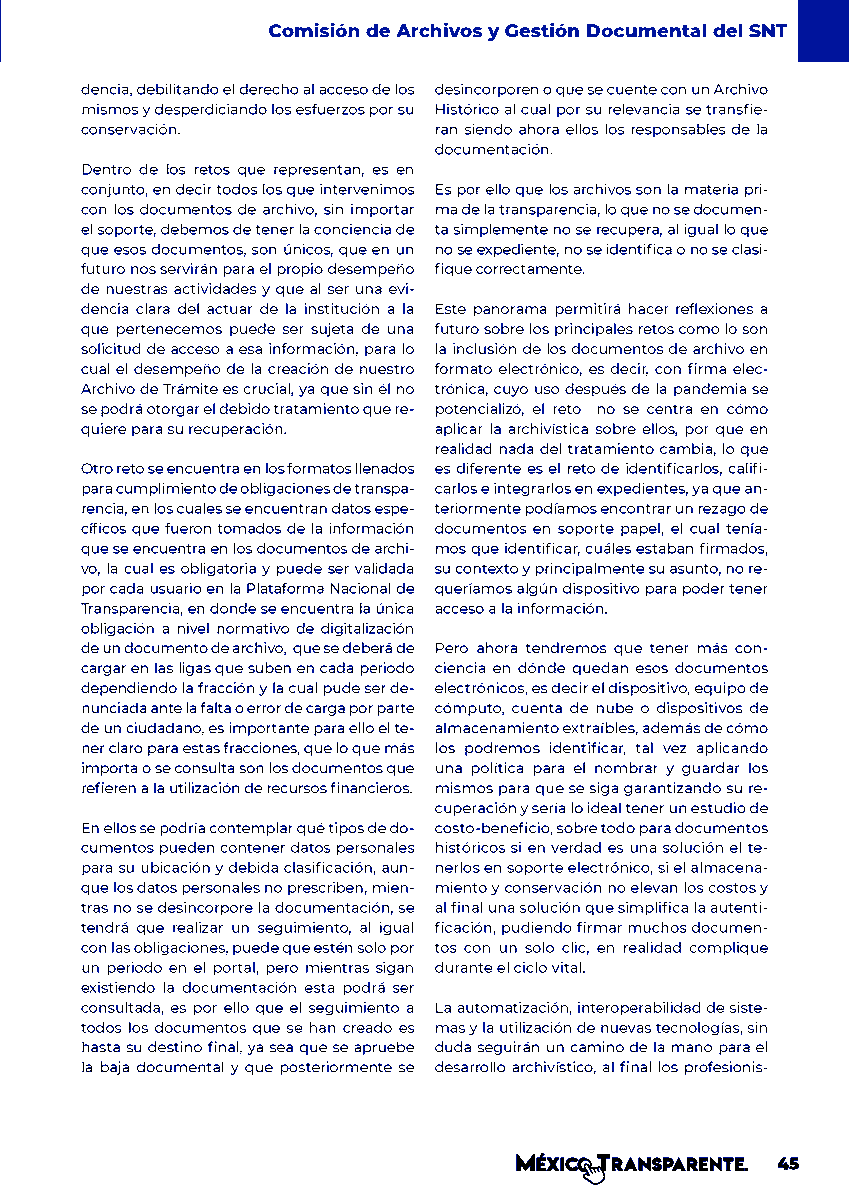 ¿Cómo ha influido la Ley General de Archivos en México en la transición de la tramitología documental hacia una gestión más estructurada? No te pierdas el artículo de Edgar Gonzalez en la 8va edición de la Revista #MéxicoTransparente. Páginas 42-46👉🏼 bit.ly/3Tl07bnx