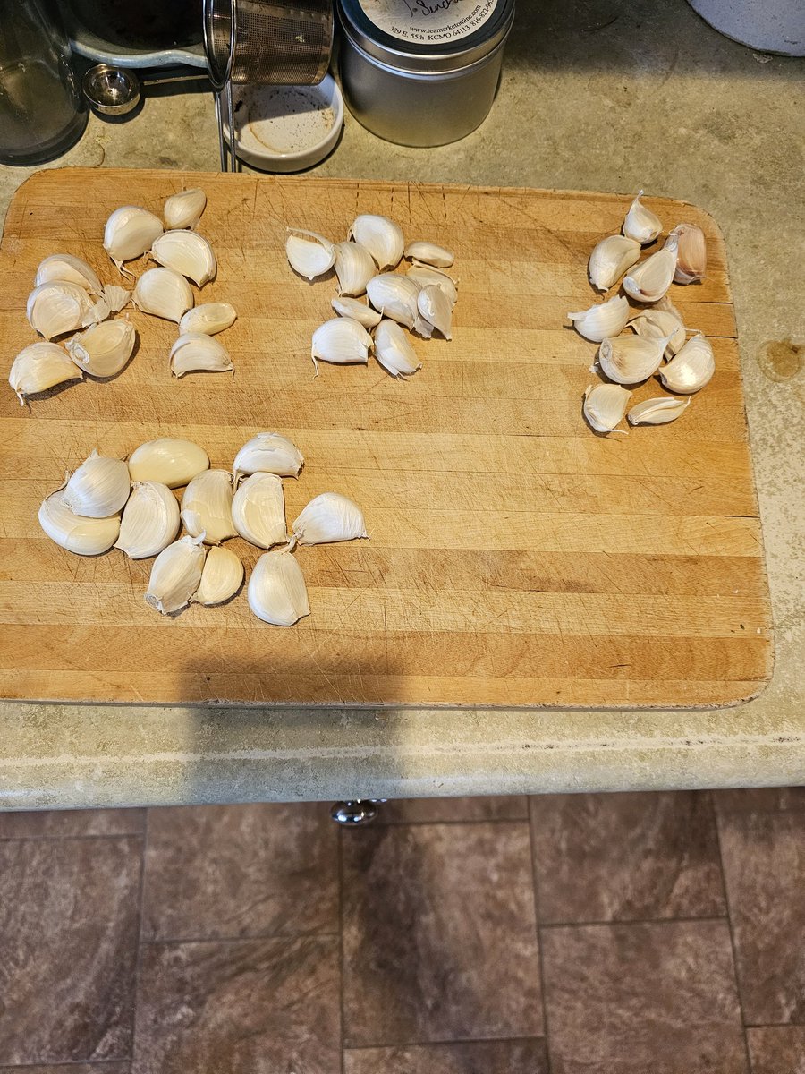 In case you were curious about how much garlic I'm using tonight...