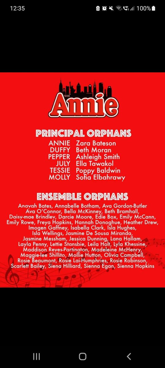 Ashleigh is delighted to have been cast as Pepper in The Drama Dept's September production of Annie 🎭🎶❤️

#AshleighAlexandra 
#theatrekid 
#Thedramadept
#Annie
#Pepper