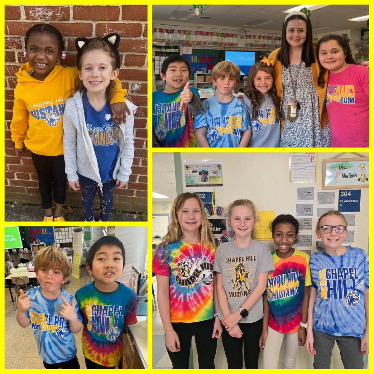 chapelhilles's tweet photo. We hope everyone enjoyed celebrating friendship and community in their Chapel Hill gear!  Cat &amp; Pigeon would be proud!  Next up...bring in a small stuffed animal (a.k.a. "pet") to read with tomorrow!
#ReadAcrossAmericaSpiritWeek
#CHEMarchMadness https://t.co/2uGQEnm1Zk
