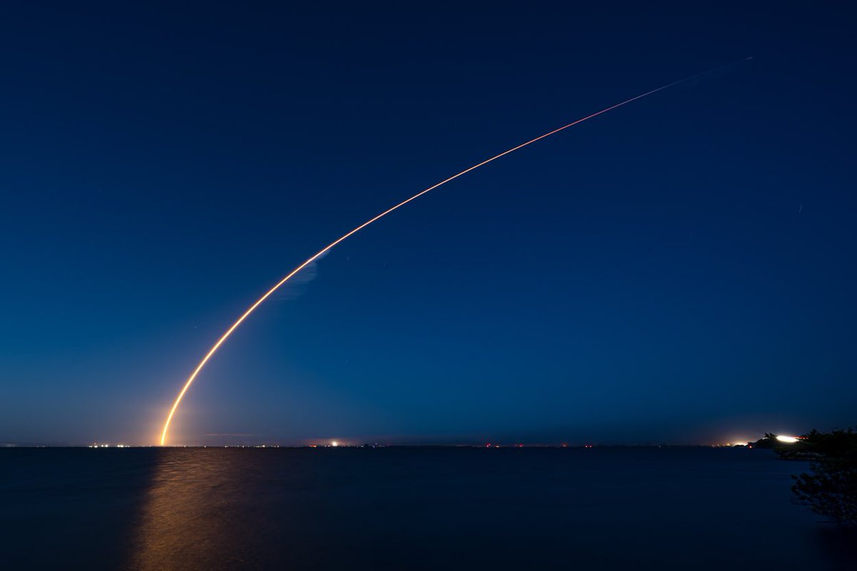 Liftoff of Falcon 9 and 23 Starlink satellites from Florida at 6:56pm this evening, capping off a <24 hour run for SpaceX of three Falcon launches and a Starship fueling & launch countdown rehearsal