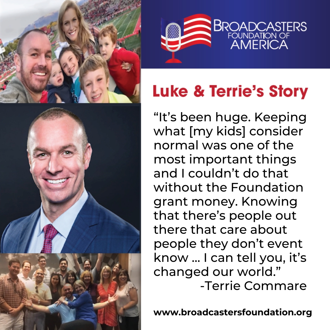 @BroadcastersFDN is honored to share the story of one of our grant recipients, Terrie Commare. Watch Luke & Terrie's full story at vimeo.com/broadcastersfd… #BroadcastingHope