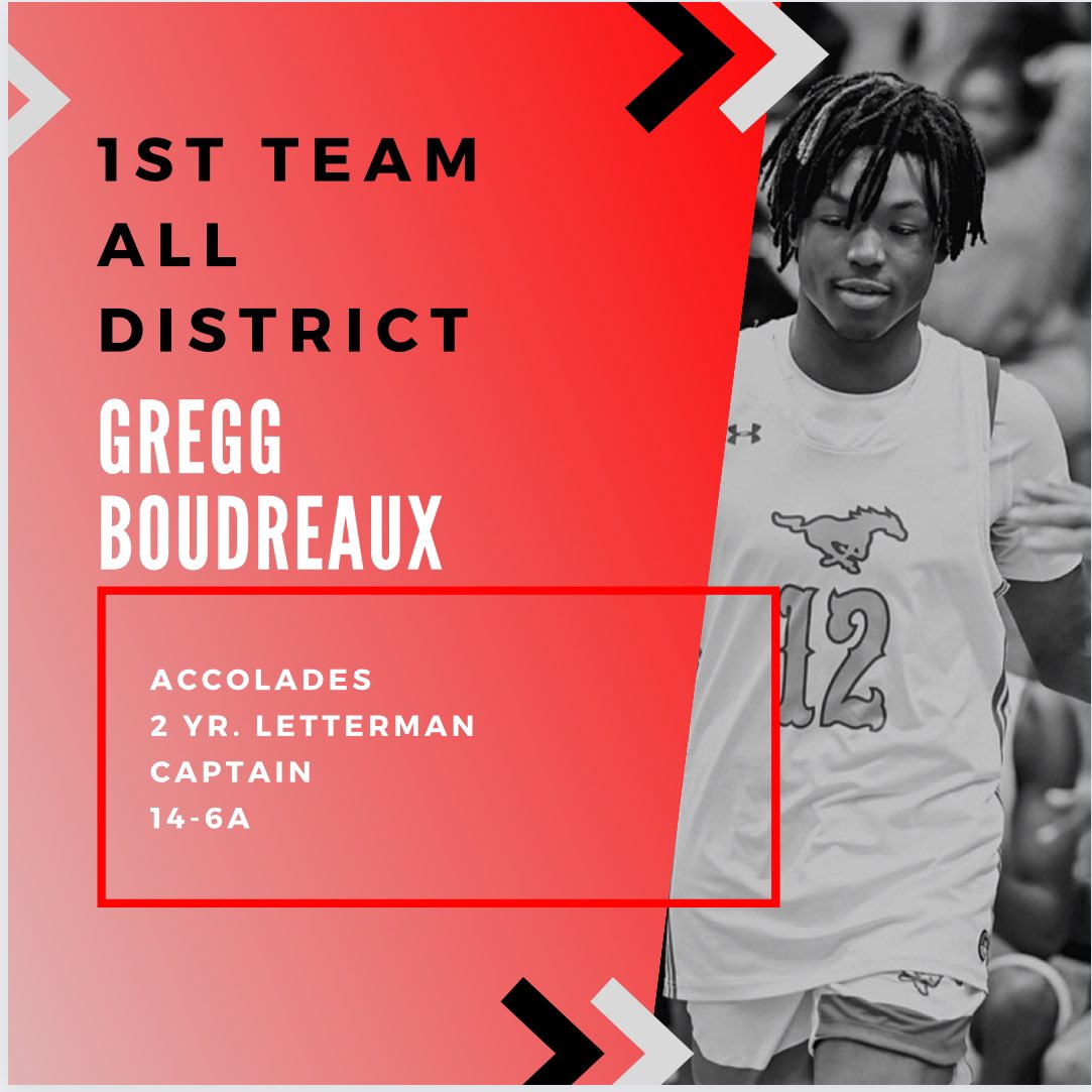 2023-2024 District 14-6A Superlatives 🚨First Team 🚨 @GBoudreaux_12 we are proud of you champ. #EllaBlvd @GoffneyBill @whsmustangs