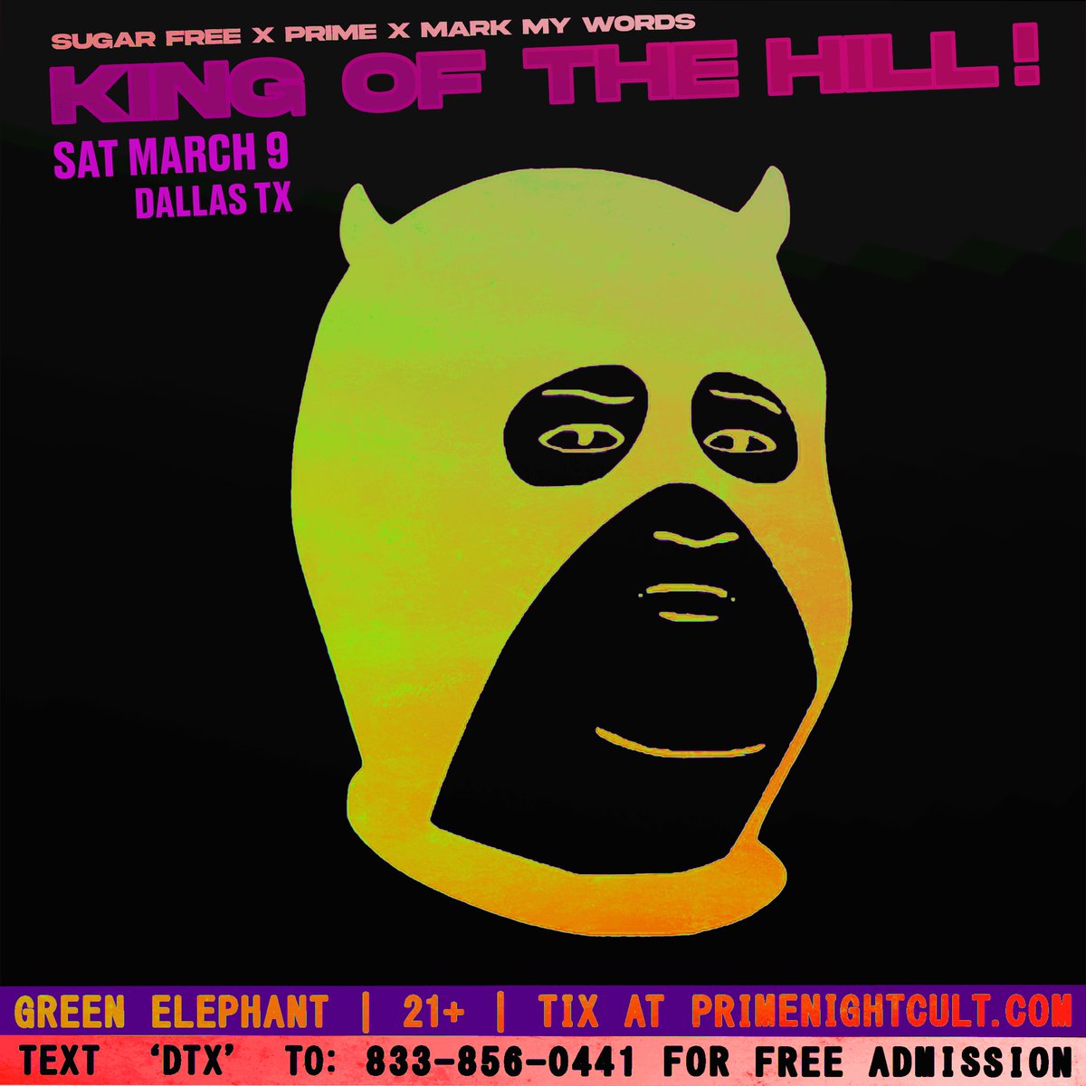 This Saturday I will be throwing down at Green Elephant for THE KING OF THE HILL SUPER RAVE! I have a lot or new IDs I have been working on &amp; will be playing out!! 

🎟 wl.seetickets.us/event/king-of-…