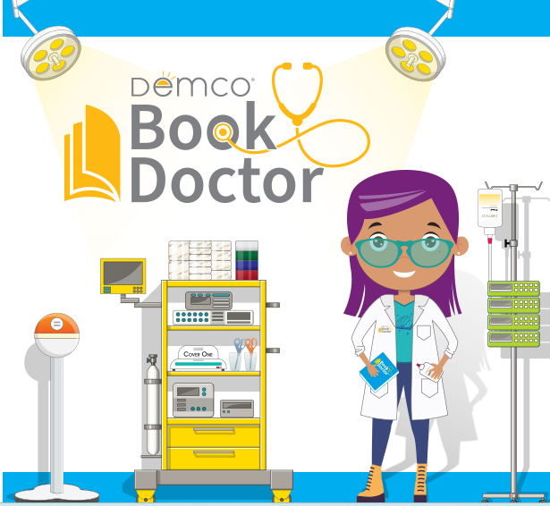 Can't say enough great things about the Demco Book Doctor. She provided hands-on instruction for book repair. Get those bubbles when putting on labels? She'll show you how to avoid them. Not sure the difference between 3ml and 15ml vinyl? She's got samples. Funny and so needed!