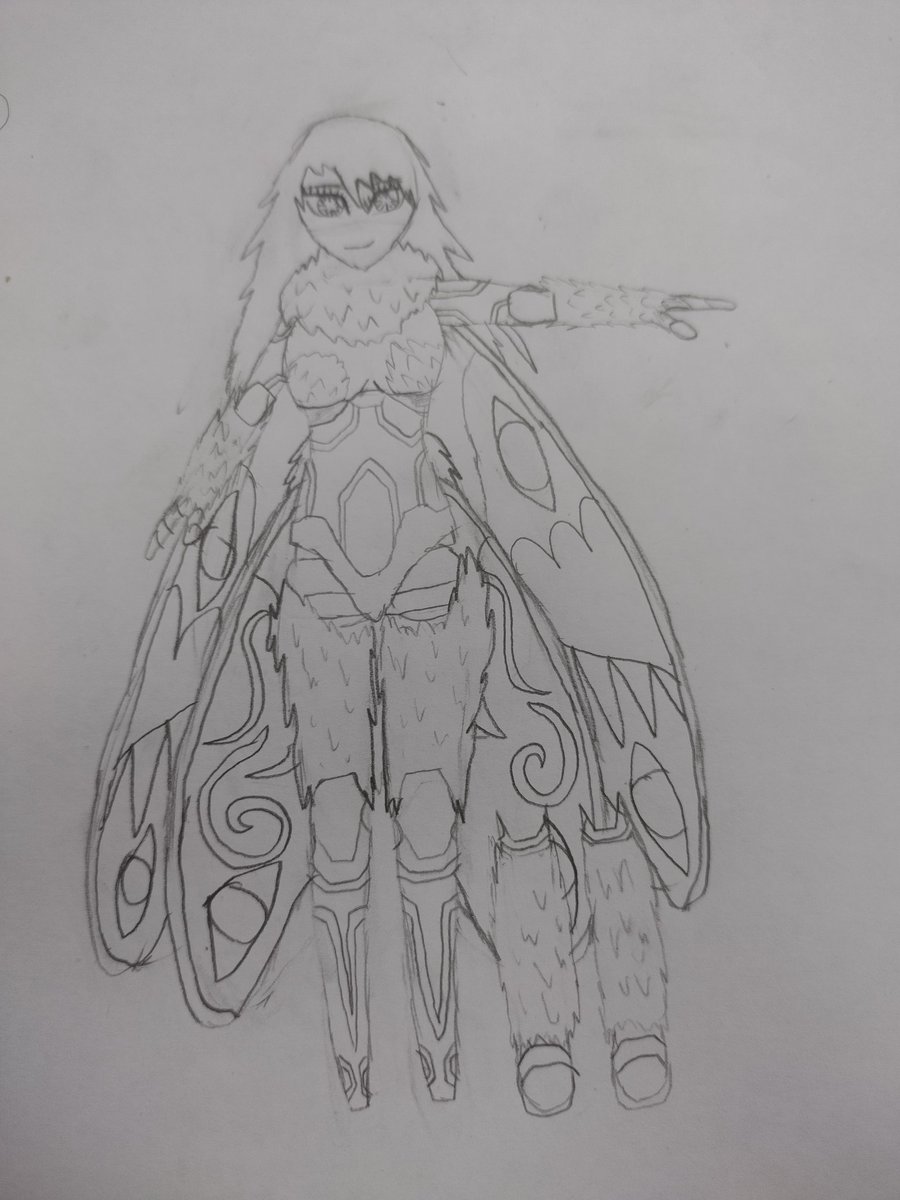HellaEllaNines's tweet photo. Her name is M.O.T.H.E.N.A.

"What does it stand for?"

...for Mothena.
Now she just needs color https://t.co/uZftMh1vFb