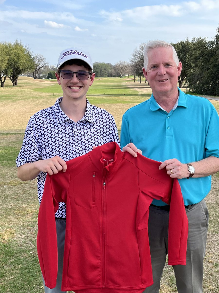 Red numbers on a golf scoreboard represent scores that are under par. Anytime a CT golfer shoots under par for the first time, they earn a red jacket. Congratulations to Logan Stiles for being only the 4th CT golfer to shoot under par in school history.