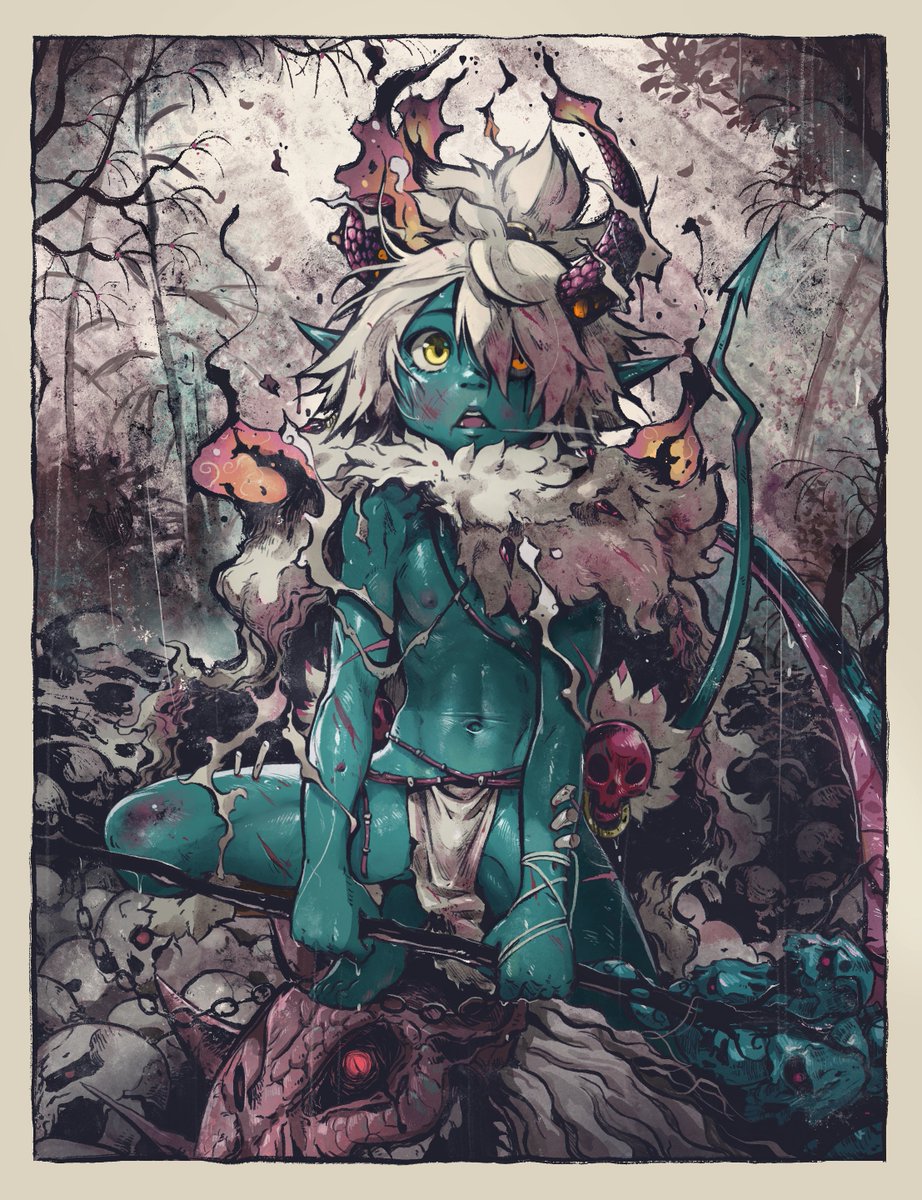 When Rem recovers from becoming Requiem..#procreatae #procreateart #originalcharacter #characterdesign #oc #demon #rem #requiem #demonboy #cutecharacter #coolart