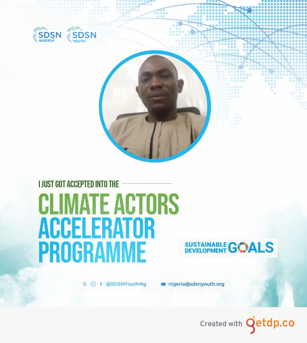 fridayedigbe's tweet photo. Thanks to SDSN Youth Nigeria for this unique opportunity to be part of the Climate Actors Accelerator Programme 2024 for young innovators and changemakers to join the fight against the global climate crisis. https://t.co/TU1WqmkFgD