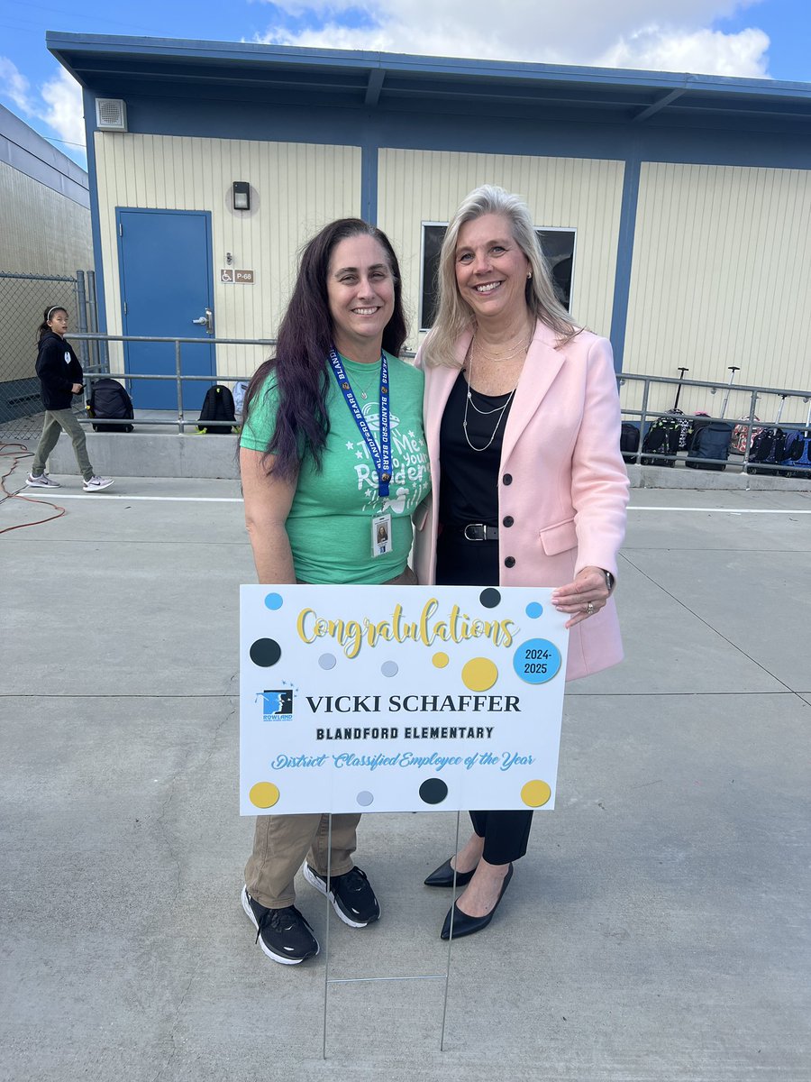 June Sakaue (@drjune_bears) on Twitter photo Congratulations to Mrs. Vicki Schaffer, our amazing librarian, for being selected the RUSD Classified Employee of the Year! Thank you @vickischaffer for supporting our <a href="/Blandford_Bears/">Blandford Elementary</a> and promoting a love for reading and learning! <a href="/RowlandSchools/">Rowland Schools</a> <a href="/_JulieMitchell_/">Julie Mitchell</a> Congratulations to Mrs. Vicki Schaffer, our amazing librarian, for being selected the RUSD Classified Employee of the Year! Thank you @vickischaffer for supporting our <a href="/Blandford_Bears/">Blandford Elementary</a> and promoting a love for reading and learning! <a href="/RowlandSchools/">Rowland Schools</a> <a href="/_JulieMitchell_/">Julie Mitchell</a>