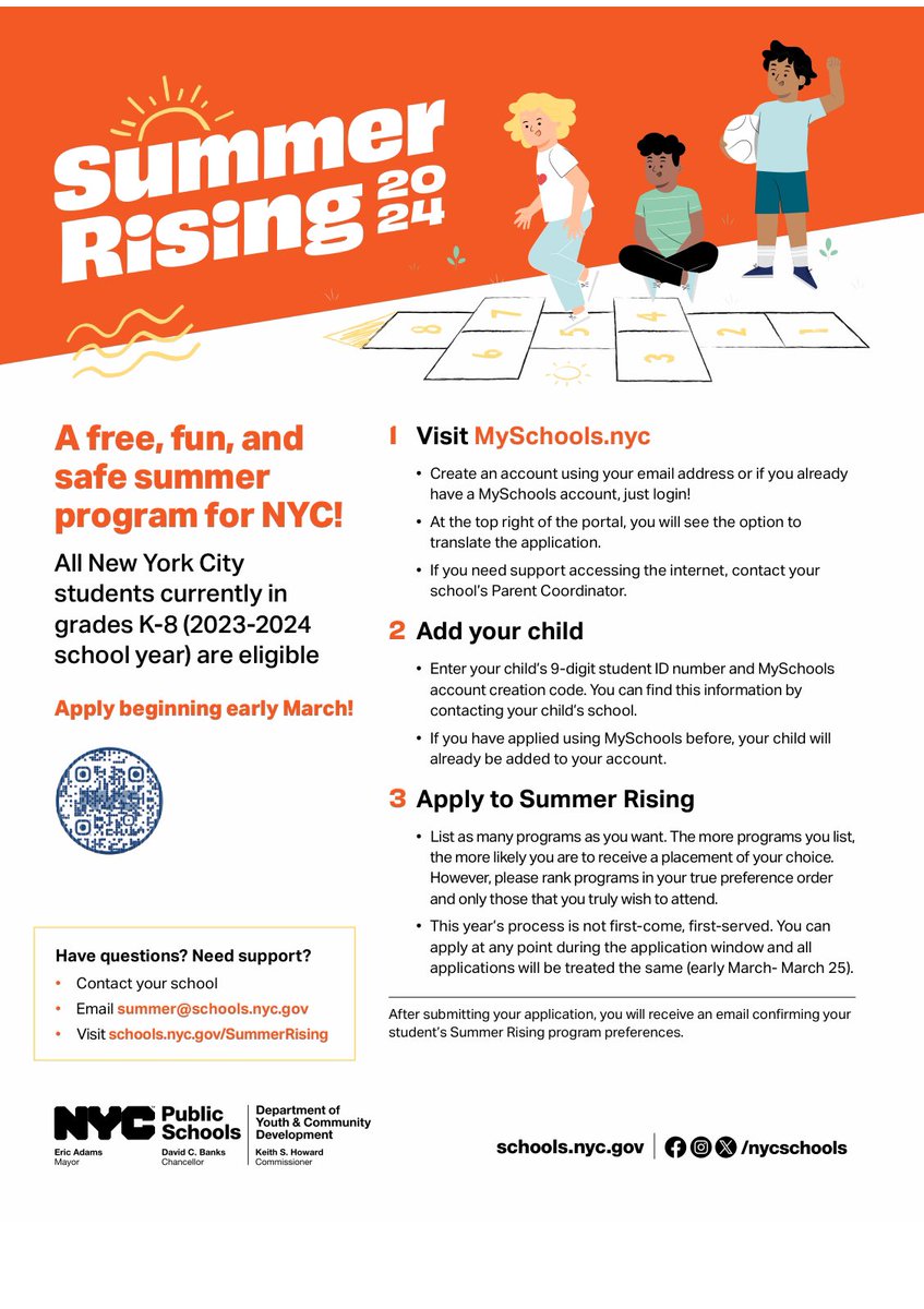 We are a Summer Rising site! Sign up today, spots are limited!