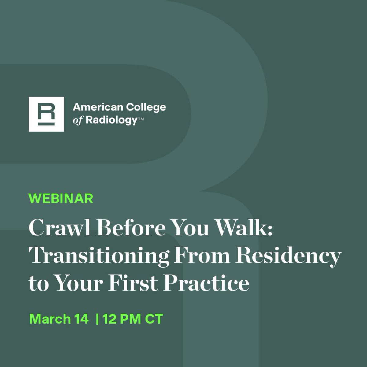 🚨 RAD ALERT: T-minus 10 days 🚨 The ACR RFS will be hosting a webinar on March 14‼️ We will have a high-yield discussion covering truths to embrace in residency, your first practice, & beyond. Register right MEOW 😺👇 acr-org.zoom.us/webinar/regist…