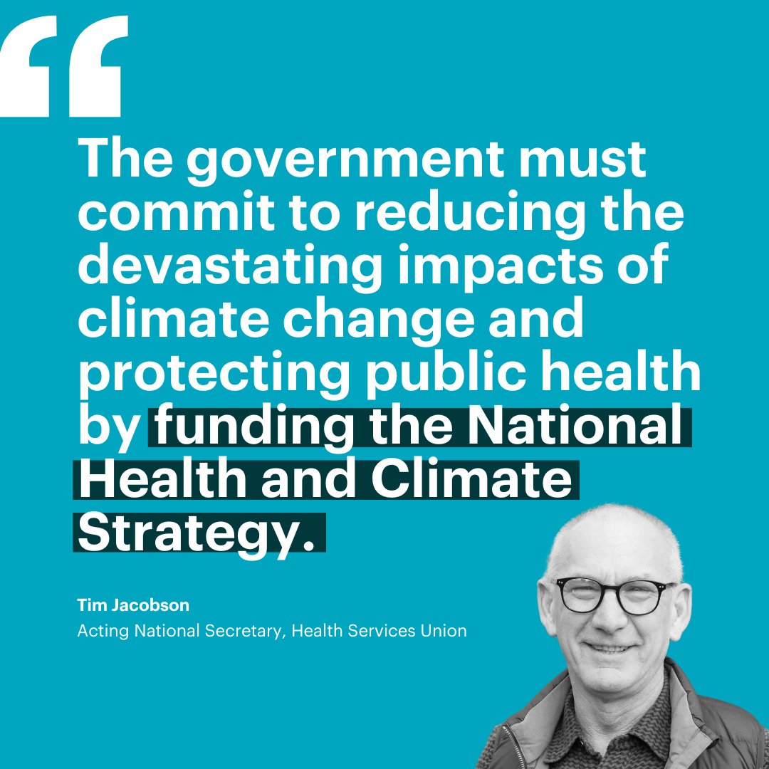 #ClimateHealth leaders call for the National Health & Climate Strategy to be funded in #Budget2024 👉 caha.org.au/fund_nhcs Tim Jacobson @HSUNational: 'HSU members know first-hand the additional pressure #ClimateChange places on our health system.'