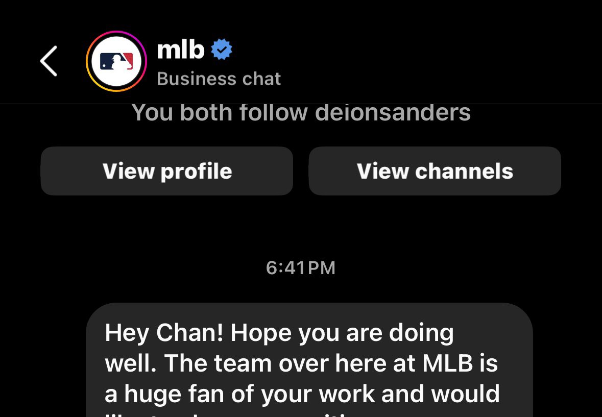I am beyond thankful to announce that I will be collabing with the Major League Baseball (MLB) this year! Stay tuned for more updates… ❤️ Chans_customs2