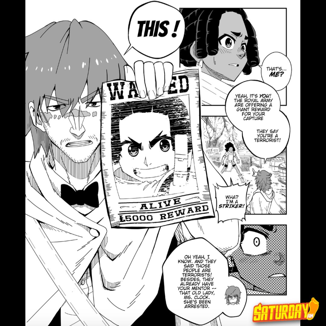 Saturday AM (@saturday_am) on Twitter photo CLOCK STRIKER RETURNS!
New chapter is in Saturday AM #163 by @FrederickLJones x <a href="/gladiskstudio/">gladiskstudio</a>.
Check out the popular series as Cast's mission to rescue a young prince turns into her being hunted.
Get the APP by <a href="/Saturday_am/">Saturday AM</a> BOOKS by @quartokids APPAREL by <a href="/shopatsuko/">ATSUKO</a> CLOCK STRIKER RETURNS!
New chapter is in Saturday AM #163 by @FrederickLJones x <a href="/gladiskstudio/">gladiskstudio</a>.
Check out the popular series as Cast's mission to rescue a young prince turns into her being hunted.
Get the APP by <a href="/Saturday_am/">Saturday AM</a> BOOKS by @quartokids APPAREL by <a href="/shopatsuko/">ATSUKO</a>