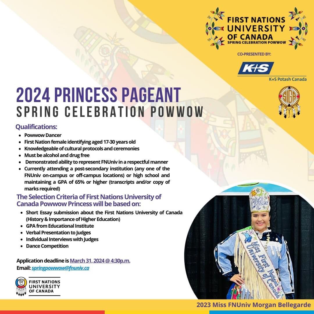 @FNUnivPowwow (@fnunivpowwow) on Twitter photo <a href="/fnunivpowwow/">@FNUnivPowwow</a> Princess Pageant applications are now open! Visit: fnunivpowwow.ca/miss-fnuniv for more details! #fnunivpowwow <a href="/fnunivpowwow/">@FNUnivPowwow</a> Princess Pageant applications are now open! Visit: fnunivpowwow.ca/miss-fnuniv for more details! #fnunivpowwow