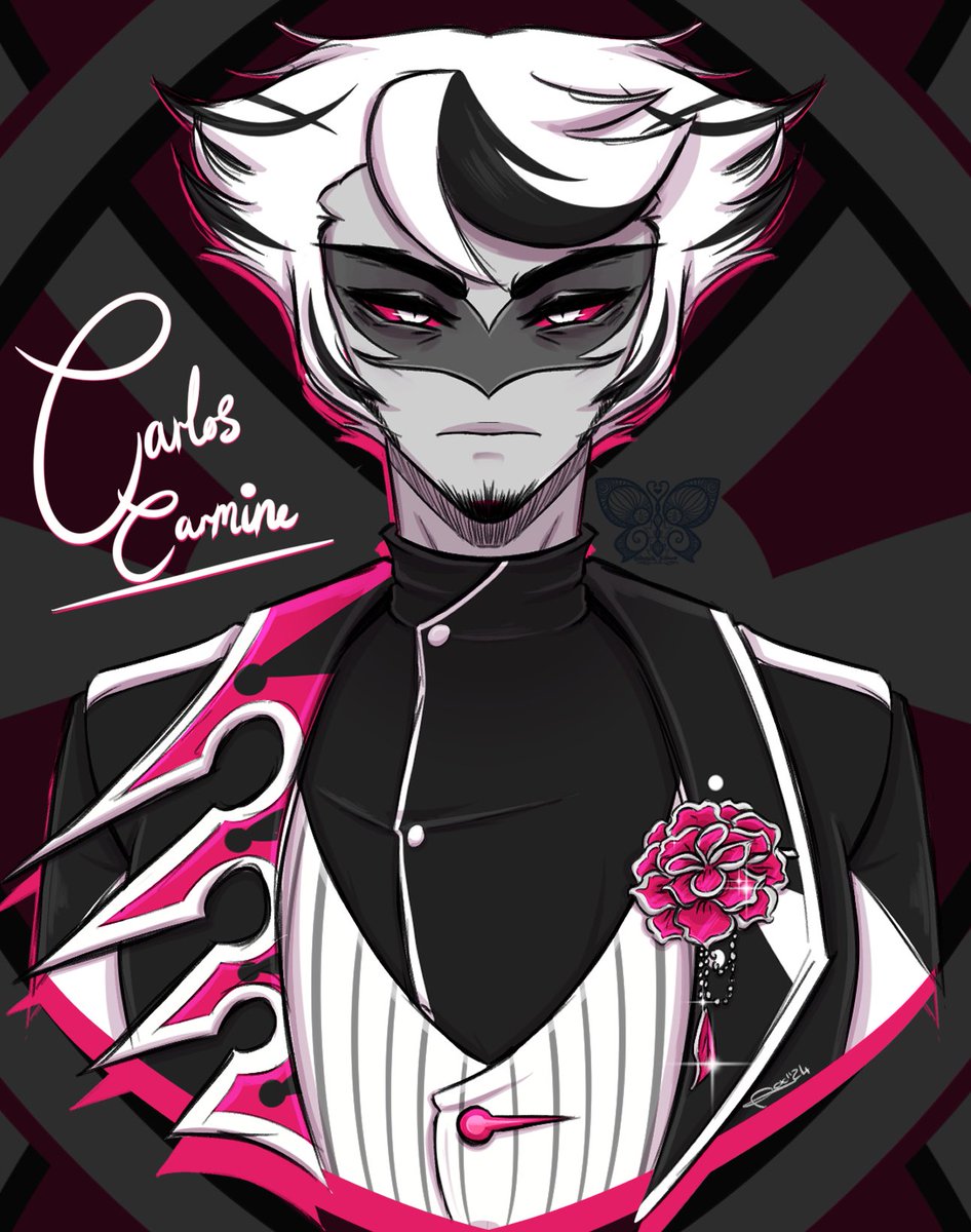 Inspired by <a href="/That_One_Wall/">🦎🌵ThatOneWall🌵🦎</a>, Have my take on GB Carmilla Carmine. 

Ngl I love how he looks 😩💕
#hazbinHotelCarmilla